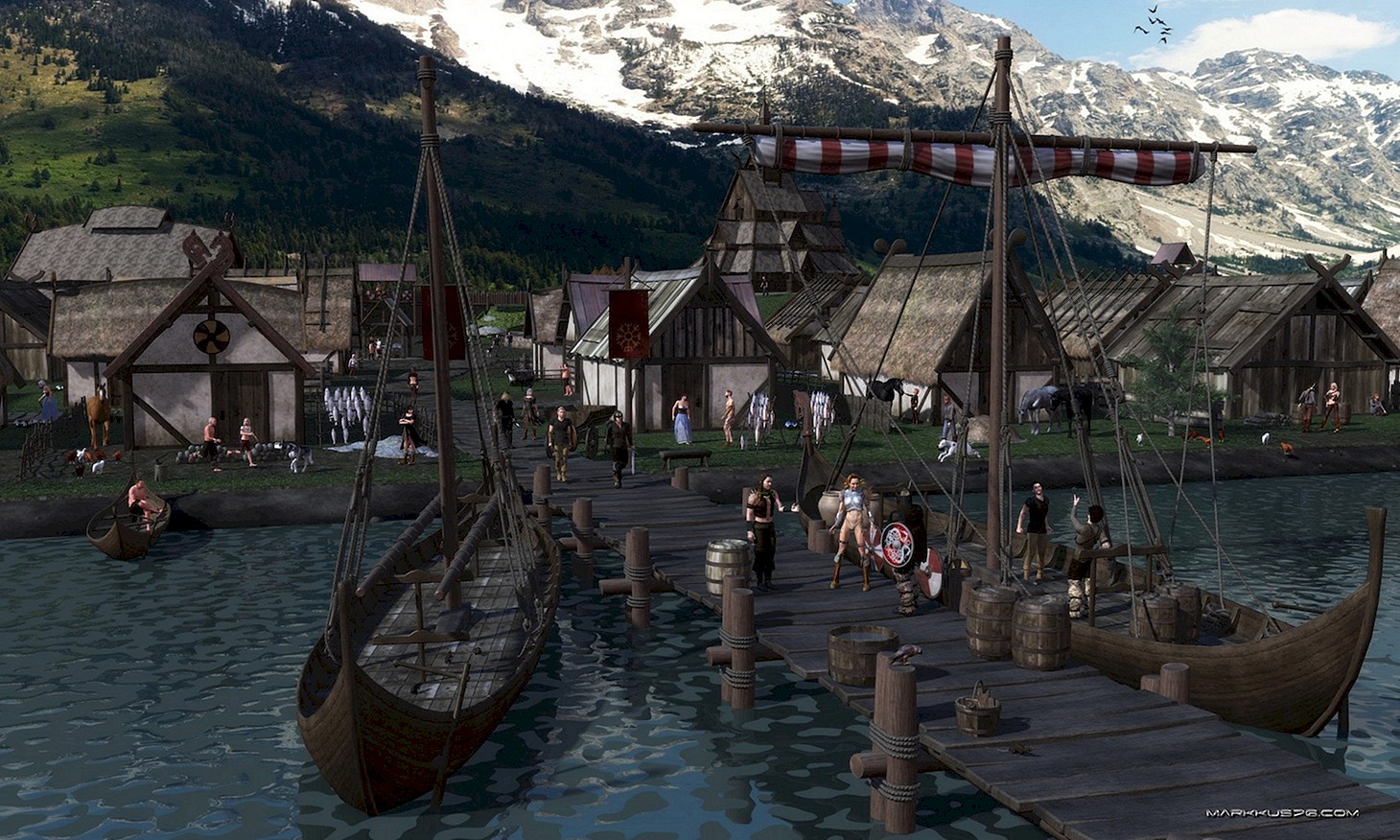Деревня викингов ньярдархайм