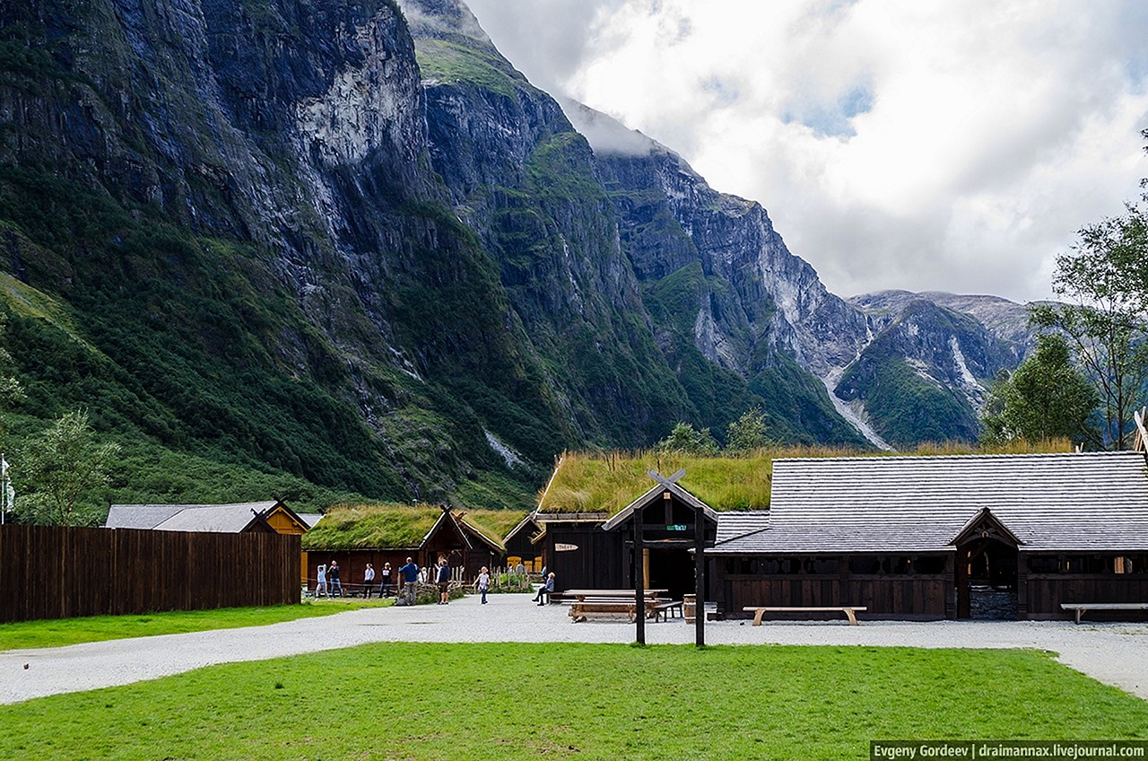 Гудванген Норвегия деревня викингов