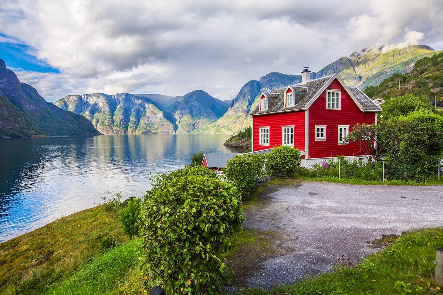 Норвегия фьорды и домики