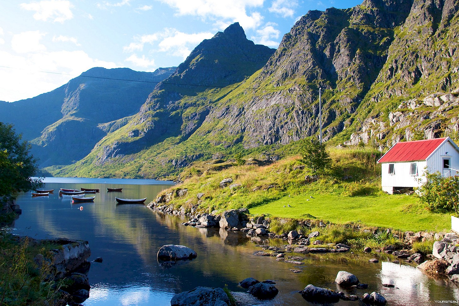 Норвежские фьорды деревня