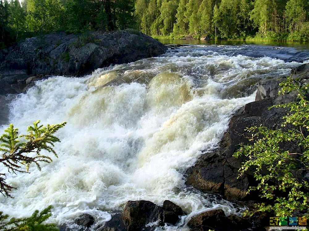 Водопад Кивакка Карелия