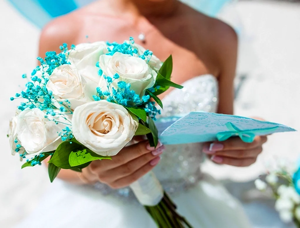 Мятный свадебный букет невесты — фото свадебного букета в мятных тонах