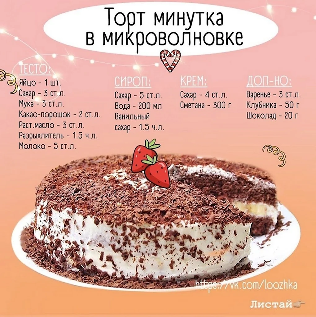 Мини тортик в микроволновке (30 фото)