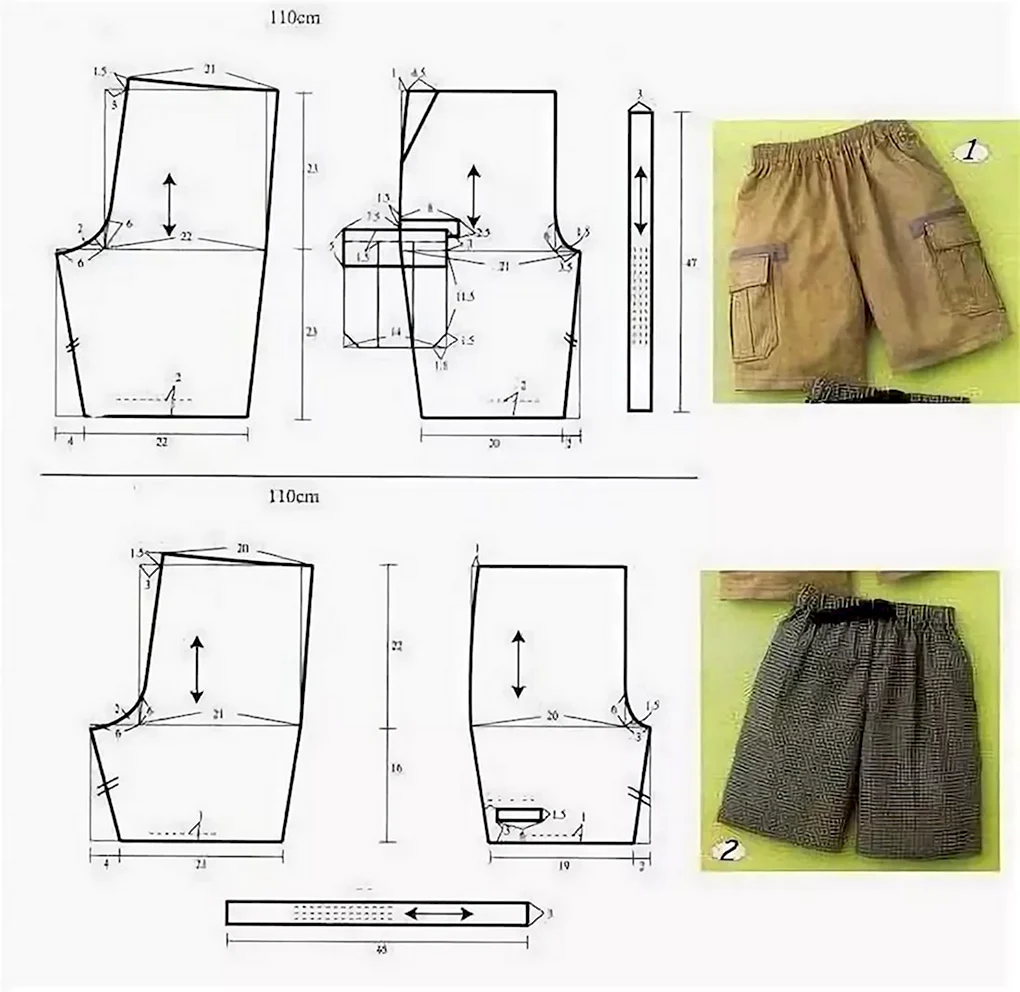 Выкройки шорт для мальчиков